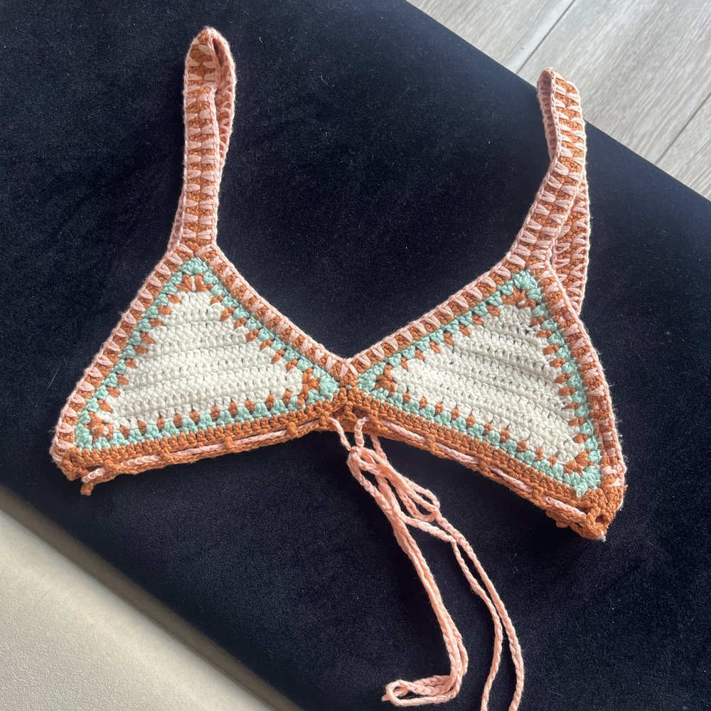 Crochet Triangle Bikini Top